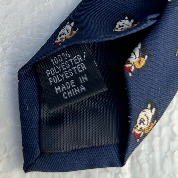 Tommy Hilfiger Neck Tie Dog Print Blue Novelty Puppy Design - Picture 8 of 12